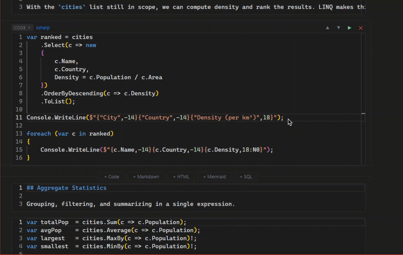 C# IntelliSense in Verso