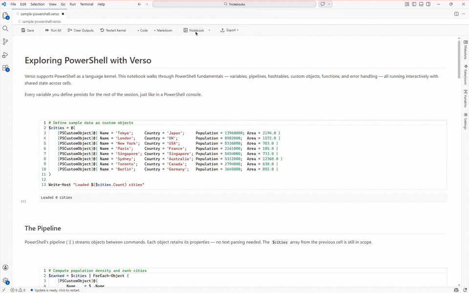 Side-by-side comparison of Notebook Layout and Dashboard Layout